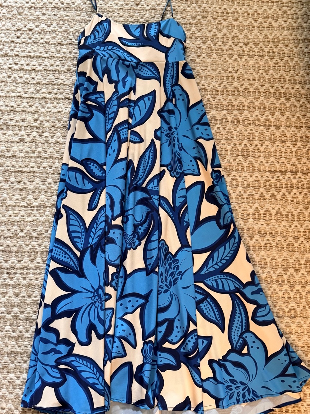 Blue Floral Maxi Dress